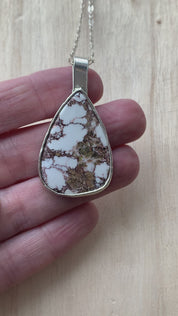 Wild Horse Magnesite Pear Pendant in Sterling Silver – One-of-a-Kind