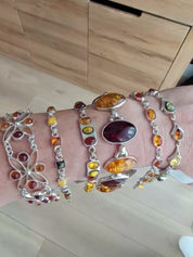 Solar Ascend Bracelet | Sterling Silver Baltic Amber Bracelet | Tears of the Sun