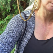 Sample Sale: Double Curb Necklace in Stainless Steel