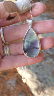 Fluorite Pear Necklace – Echoes of the Lake Collection