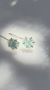 Tidal Grace Earrings – Aquamarine Beryl, Sterling Silver | Pair A