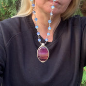 Fluorite Leaf Necklace – Echoes of the Lake Collection