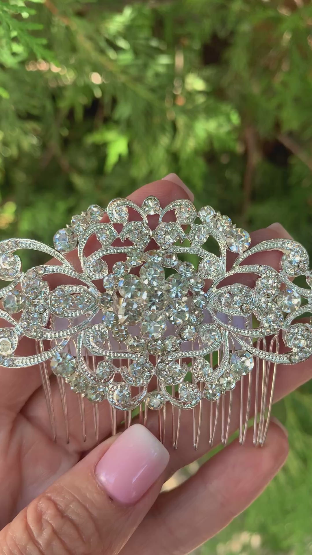 #016: Silver Bridal Hair Comb