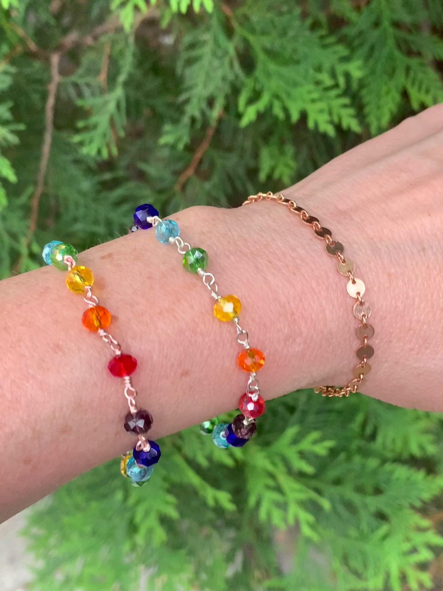 Rose Gold-Filled Flat Circle Link Bracelet | Custom Sizing 5–7.5 Inches + Extension