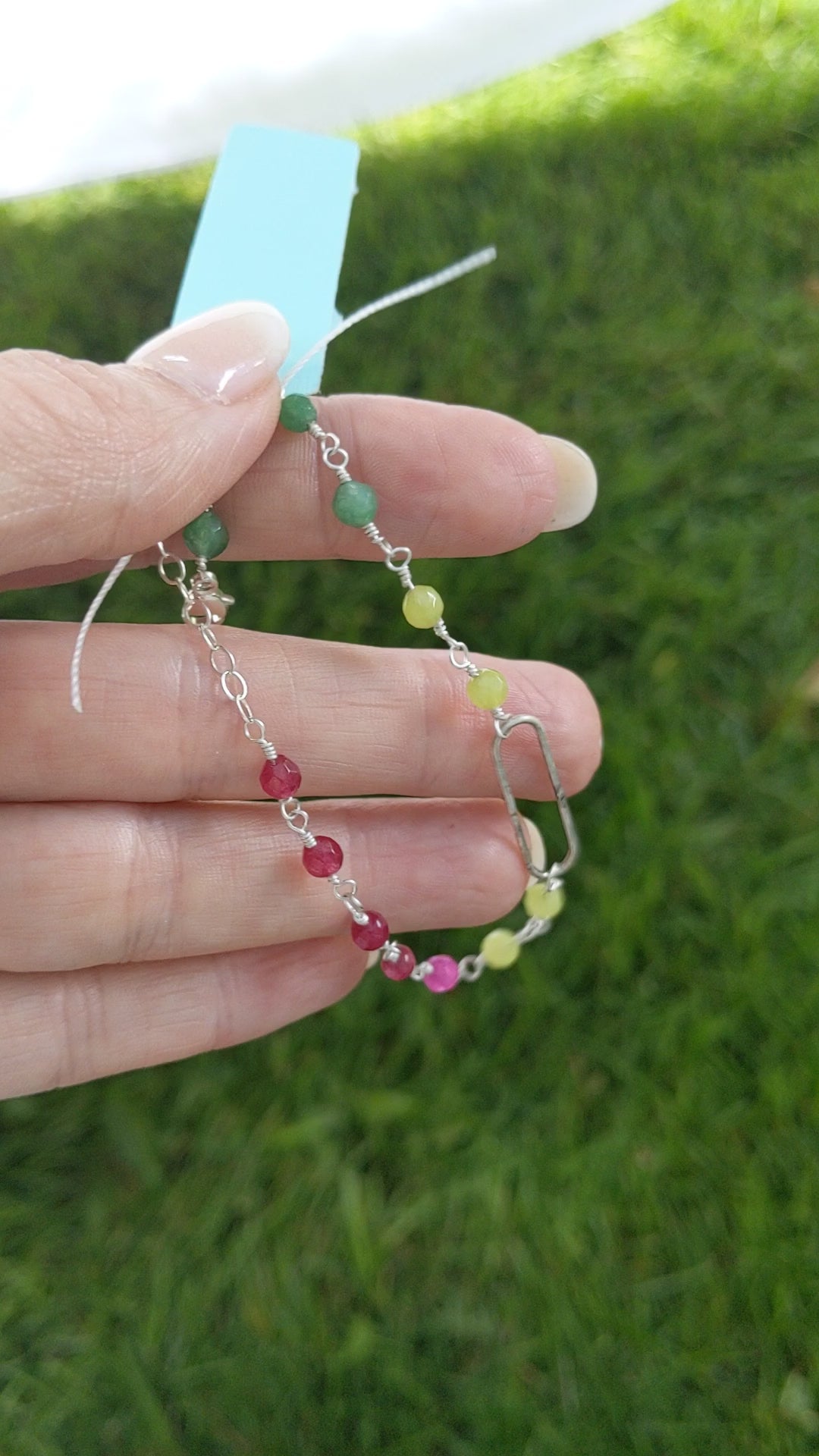 Watermelon Bracelet in Sterling Silver