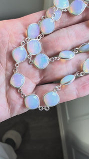 Moonlit Drift — Opalite Necklace in Sterling Silver