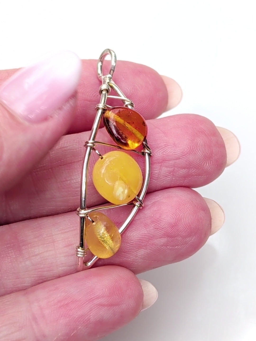 Heliad Pendant | Sterling SIlver Baltic Amber | Tears of the Sun
