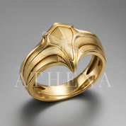 All-Metal Engagement Ring — Sculptural No-Stone Vow Ring in Silver, Gold, or Platinum