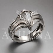 All-Metal Engagement Ring — Sculptural No-Stone Vow Ring in Silver, Gold, or Platinum