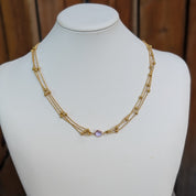 Sample Sale: Stainless Steel Birthstone Necklace