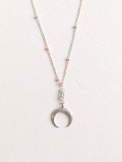 Crescent Moon with Labradorite in Sterling Silver