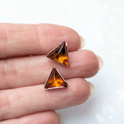 Amber Arrows Studs | Sterling Silver Baltic Amber | Tears of the Sun