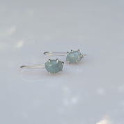 Tidal Grace Earrings – Aquamarine Beryl, Sterling Silver | Pair B