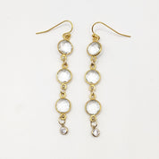 Crystal Earrings in Yellow Gold Fill