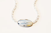 Silver Horizon — One-of-a-Kind Blue Opal Statement Necklace