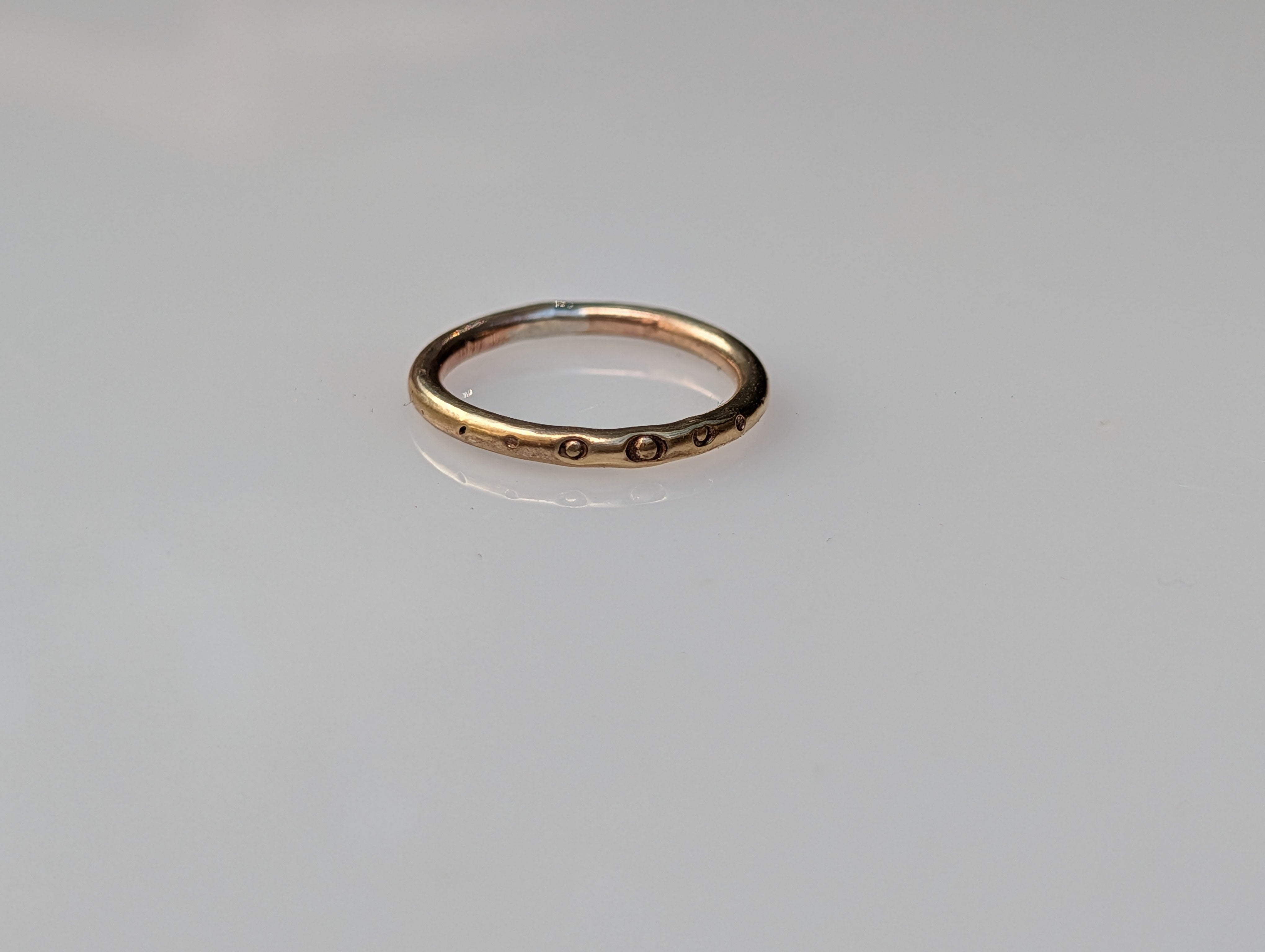 Handmade Stacking Ring — Solid Brass or Copper | Sizes 5–11