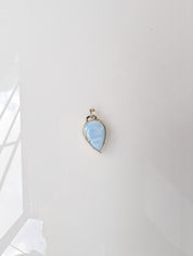 Moon Line Pendant | Pear-Shaped Blue Opal in Sterling Silver