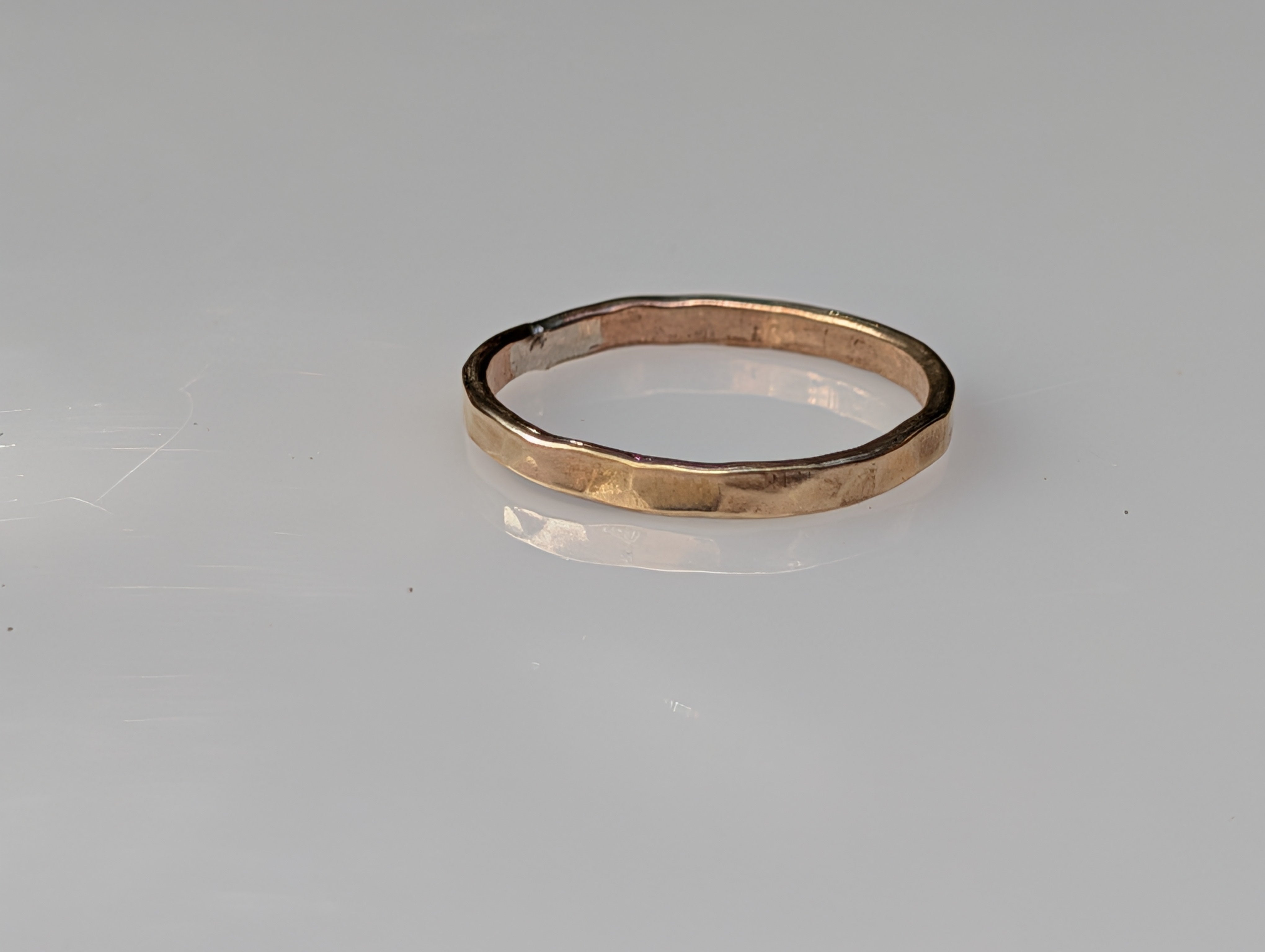 Handmade Stacking Ring — Solid Brass or Copper | Sizes 5–11