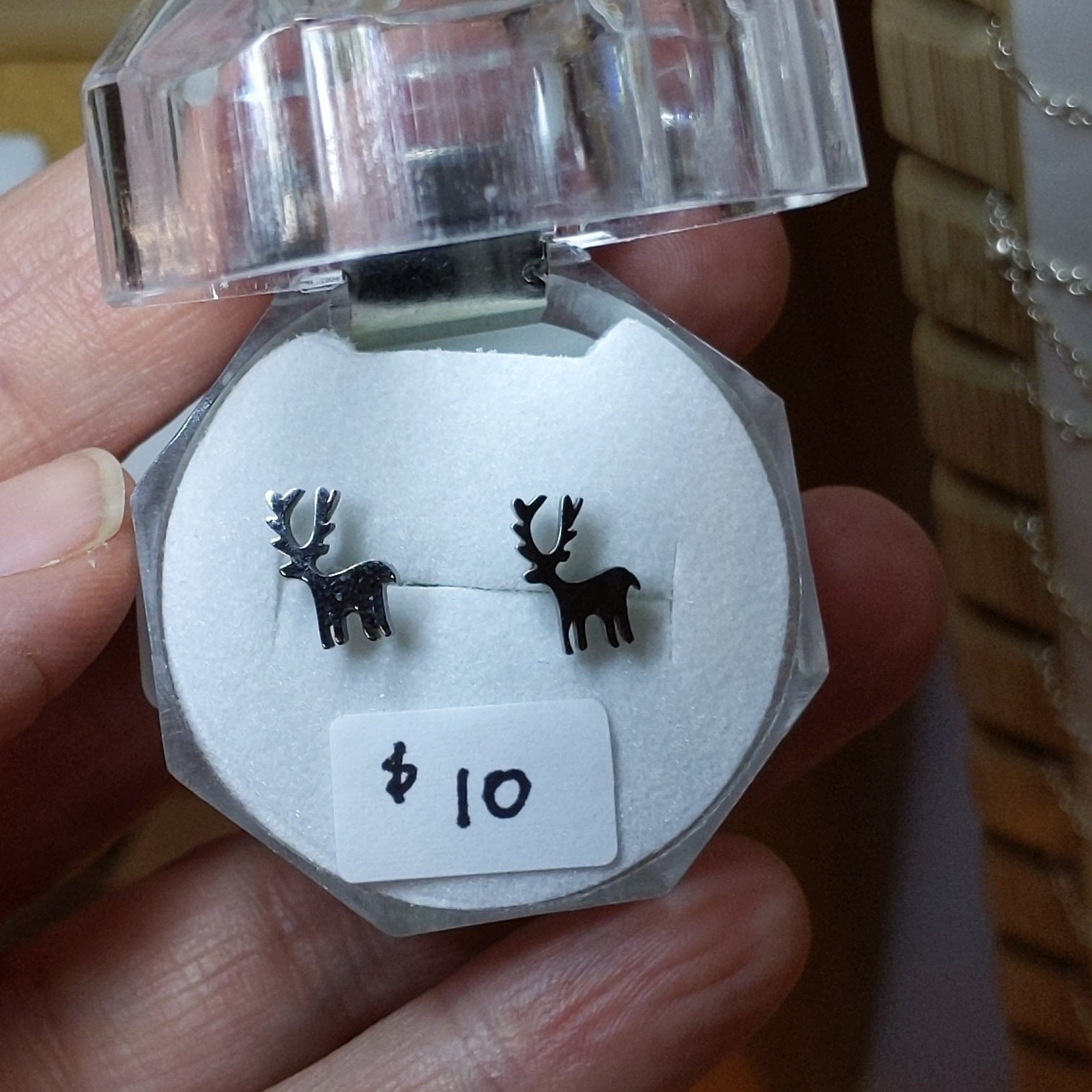 Sample Sale: Reindeer Stainless Steel Earrings