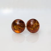 Honeyfire Studs | Sterling Silver Baltic Amber | Tears of the Sun