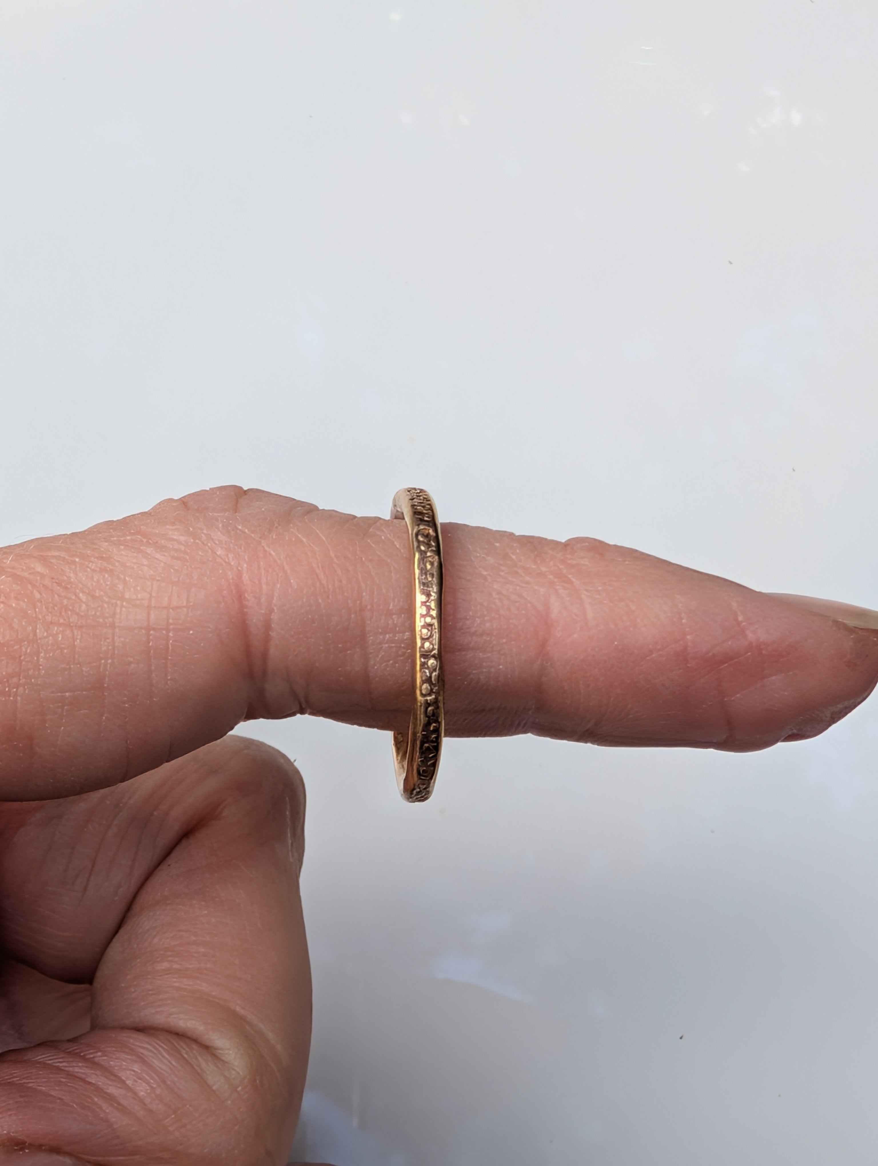 Handmade Stacking Ring — Solid Brass or Copper | Sizes 5–11