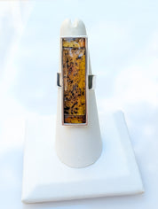Forest Light Ring | Silver Baltic Amber Ring | Tears of the Sun Collection