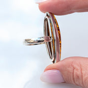 Golden Amber Marquise Ring | Silver Baltic Amber Ring |Tears of the Sun