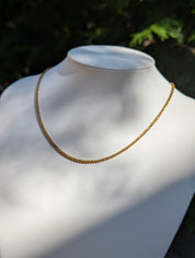 Sample Sale: Thin Gold Rope Necklace in Stainless Steel