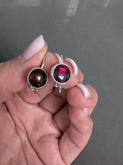 Pomegranate Kiss – Asymmetric Garnet Earrings