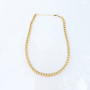 Sample Sale: Gold Curb Chain Necklace in Stainless Steel