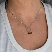 Juniper Drop Necklace – Sterling Silver with Green Swarovski Crystals