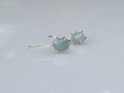 Tidal Grace Earrings – Aquamarine Beryl, Sterling Silver | Pair B