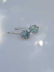 Tidal Grace Earrings – Aquamarine Beryl, Sterling Silver | Pair A