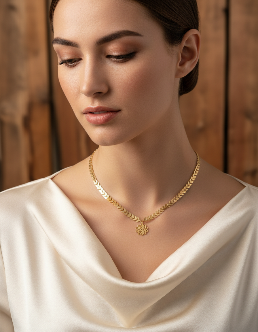 Sample Sale: Chevron Pendant Necklace — Lotus, Mandala & More