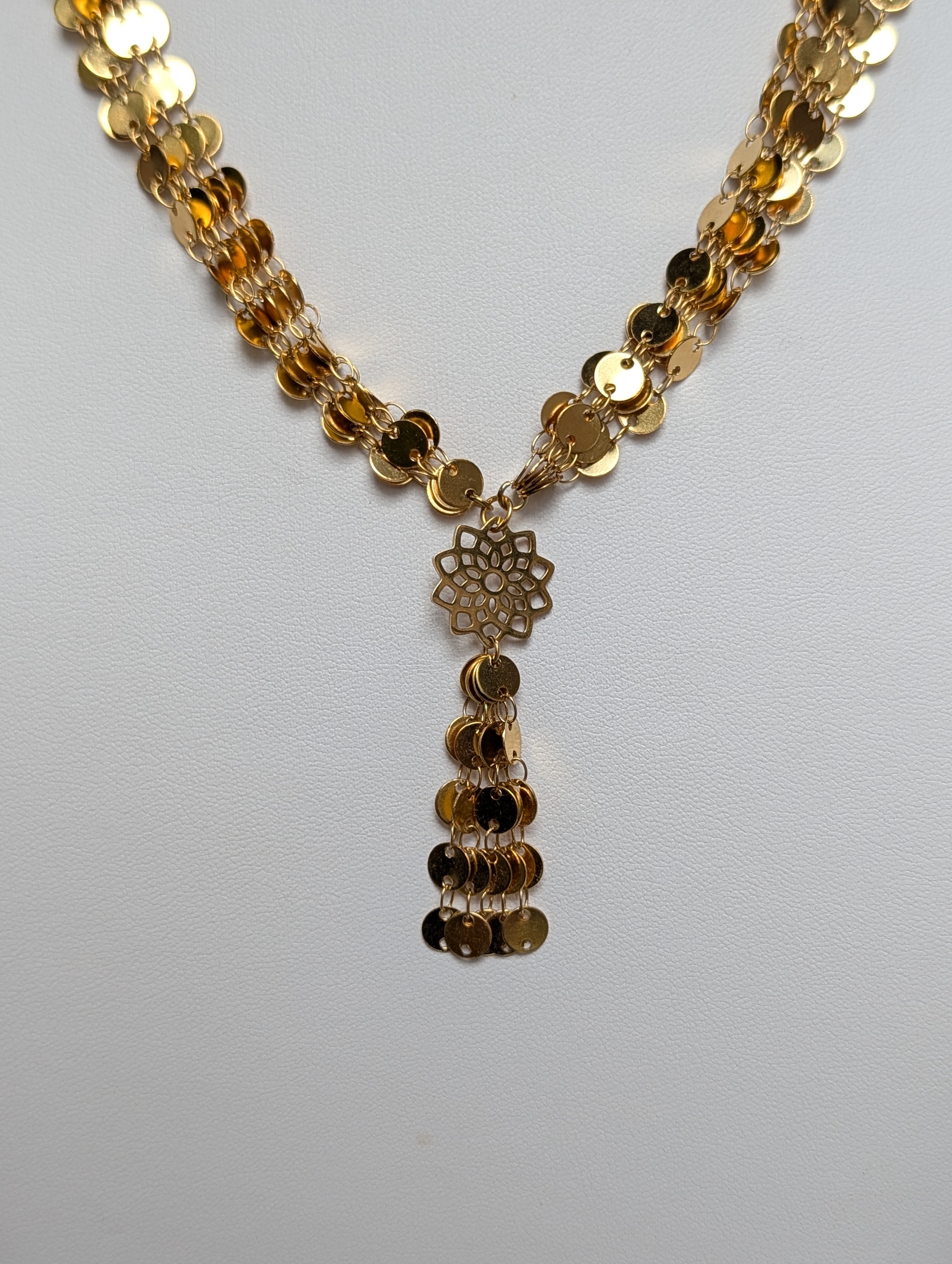 Sample Sale: Gold Cascade Mandala Necklace
