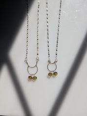 Juniper Drop Necklace – Sterling Silver with Green Swarovski Crystals