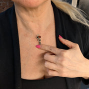 Watermelon Tourmaline & Smoky Quartz Pendant — One-of-a-Kind Sterling Silver