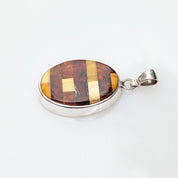 Solar Tapestry Pendant | Sterling Silver Baltic Amber | Tears of the Sun