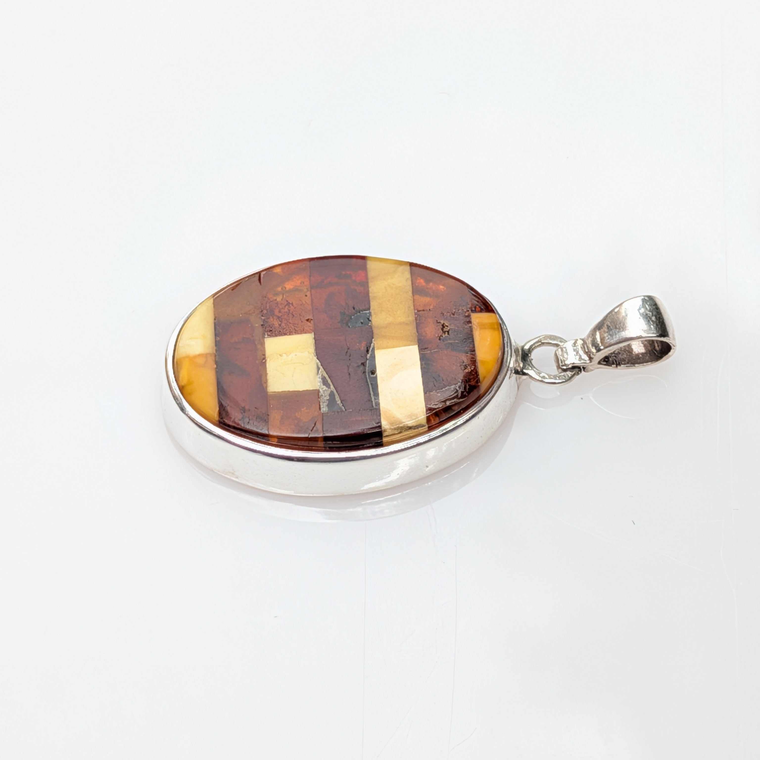 Solar Tapestry Pendant | Sterling Silver Baltic Amber | Tears of the Sun