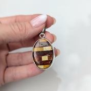 Solar Tapestry Pendant | Sterling Silver Baltic Amber | Tears of the Sun