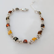 Amber Odyssey Bracelet | Sterling Silver Baltic Amber Bracelet | Tears of the Sun