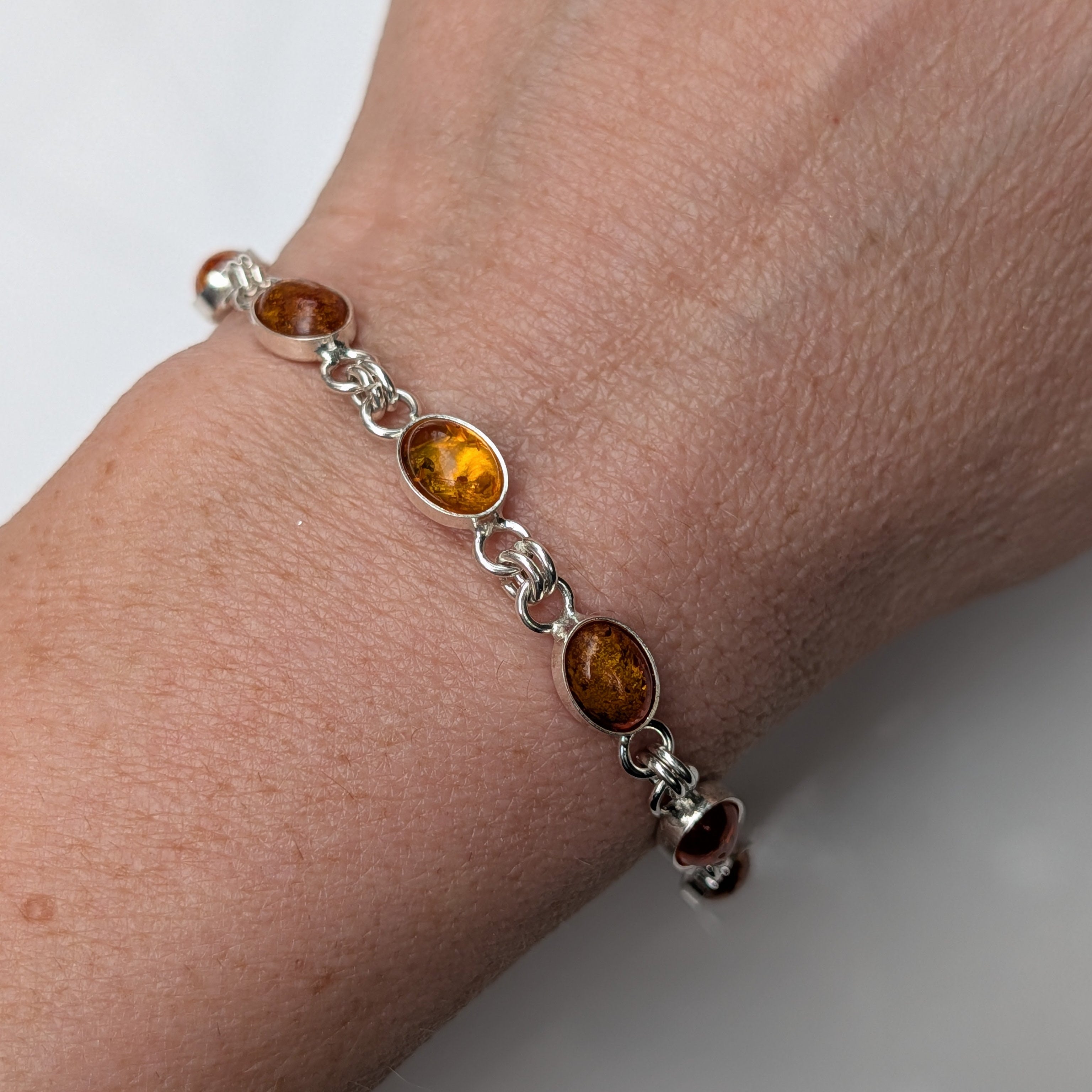 Sunpath Bracelet | Sterling Silver Baltic Amber Bracelet | Tears of the Sun