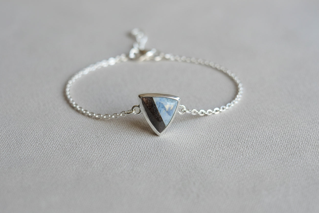 Horizon Bracelet | Blue Opal | Argentium Silver Bracelet