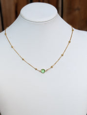 Sample Sale: Single Birthstone Stainless Steel Necklace
