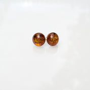Honeyfire Studs | Sterling Silver Baltic Amber | Tears of the Sun