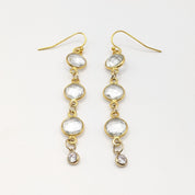 Crystal Earrings in Yellow Gold Fill