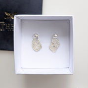 Sterling Silver Stud Earrings – Artemis Seed Earrings | OOAK Organic Silver Studs (0.75")