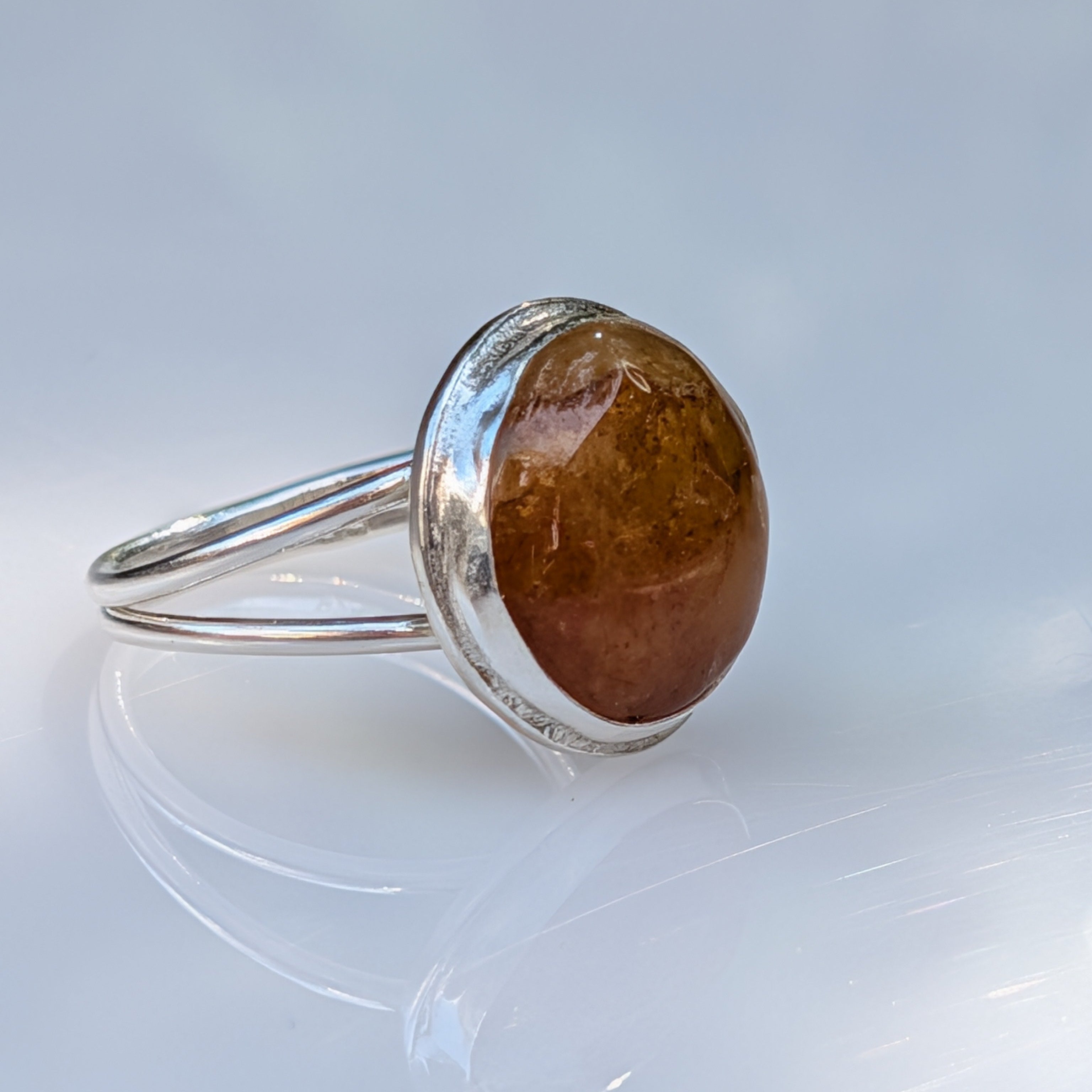 Forge Ring – Sterling Silver & Yellow Healer Amethyst