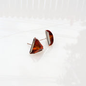 Amber Arrows Studs | Sterling Silver Baltic Amber | Tears of the Sun