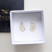Sterling Silver Stud Earrings – Artemis Seed Earrings | OOAK Organic Silver Studs (0.75")